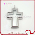 Stainless steel floating charms cross pendant